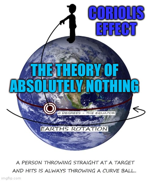 The theory of absolutely nothing | CORIOLIS EFFECT; THE THEORY OF ABSOLUTELY NOTHING | image tagged in the theory of absolutely nothing | made w/ Imgflip meme maker