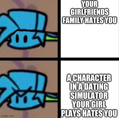 bee boo skidoo beedopa |  YOUR GIRLFRIENDS FAMILY HATES YOU; A CHARACTER IN A DATING SIMULATOR YOUR GIRL PLAYS HATES YOU | image tagged in fnf | made w/ Imgflip meme maker