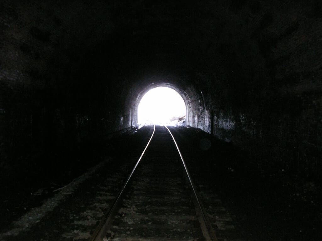 Light at the end of a tunnel Blank Meme Template