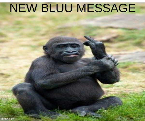 lmao | NEW BLUU MESSAGE | image tagged in left exit 12 off ramp | made w/ Imgflip meme maker