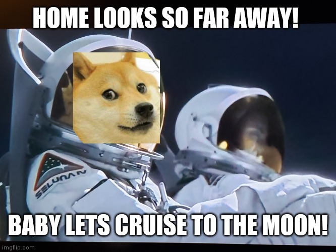 Baby lets cruise | HOME LOOKS SO FAR AWAY! BABY LETS CRUISE TO THE MOON! | image tagged in lunar ride | made w/ Imgflip meme maker