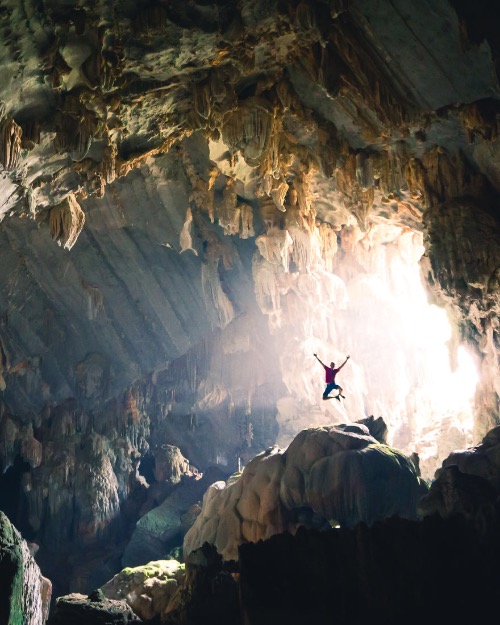 Exploring Caves in Laos | image tagged in awesome,pics,photography | made w/ Imgflip meme maker