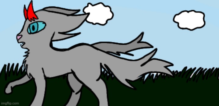 Crappy no effort drawing of my OC, Spire (the Furdemon). | made w/ Imgflip meme maker