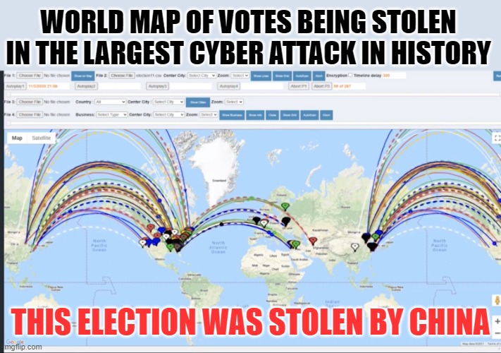 So you still don't have a problem with Hunter Biden and his China Dealings? | WORLD MAP OF VOTES BEING STOLEN IN THE LARGEST CYBER ATTACK IN HISTORY; THIS ELECTION WAS STOLEN BY CHINA | image tagged in stolen election | made w/ Imgflip meme maker