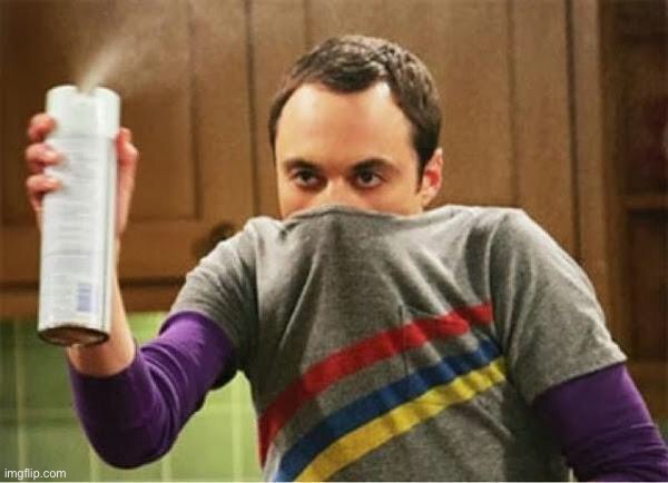 Sheldon - Go Away Spray | image tagged in sheldon - go away spray | made w/ Imgflip meme maker