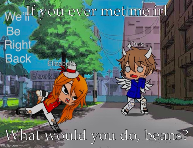 If you ever met me irl; What would you do, beans? | made w/ Imgflip meme maker