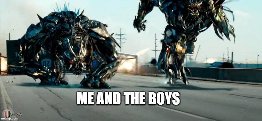 is is true tho | ME AND THE BOYS | image tagged in transformers 3 dreads running,boys vs girls | made w/ Imgflip meme maker