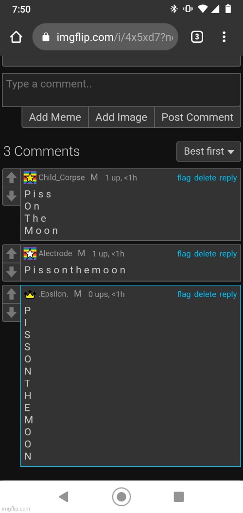 Piss on the moon | made w/ Imgflip meme maker