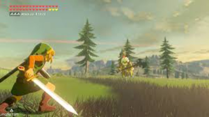 Link Vs Lynel | image tagged in link vs lynel | made w/ Imgflip meme maker