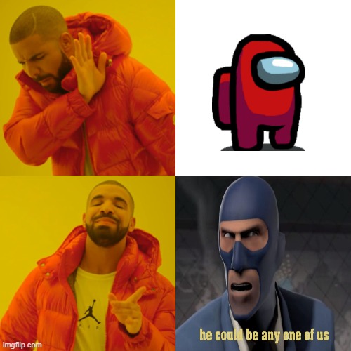 Earth Imposters vs. space imposters | image tagged in memes,drake hotline bling | made w/ Imgflip meme maker