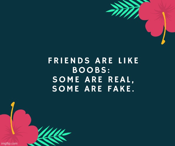 true tho | image tagged in boobs,fake friends,real friends | made w/ Imgflip meme maker
