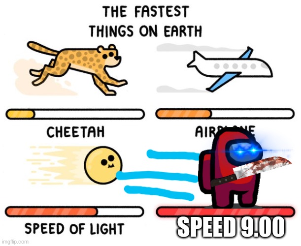 i hope you have ideas | SPEED 9.00 | image tagged in fastest thing possible,among us,fast | made w/ Imgflip meme maker