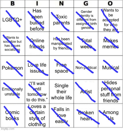 Holy shit- | image tagged in jer-sama's bingo | made w/ Imgflip meme maker