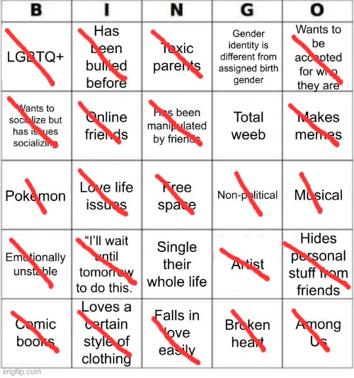 BINGO | image tagged in jer-sama's bingo | made w/ Imgflip meme maker