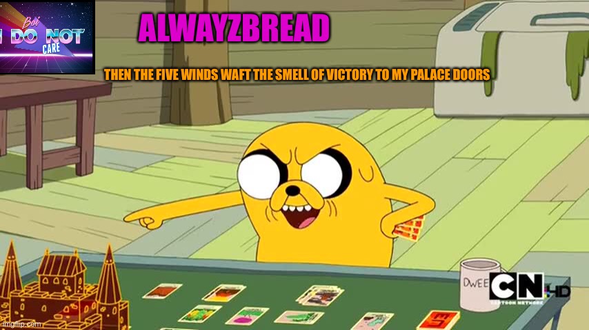 Alwayzbread adventure time announcement template Blank Meme Template