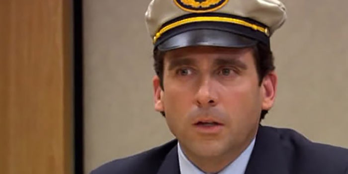 michael scott captain Blank Meme Template