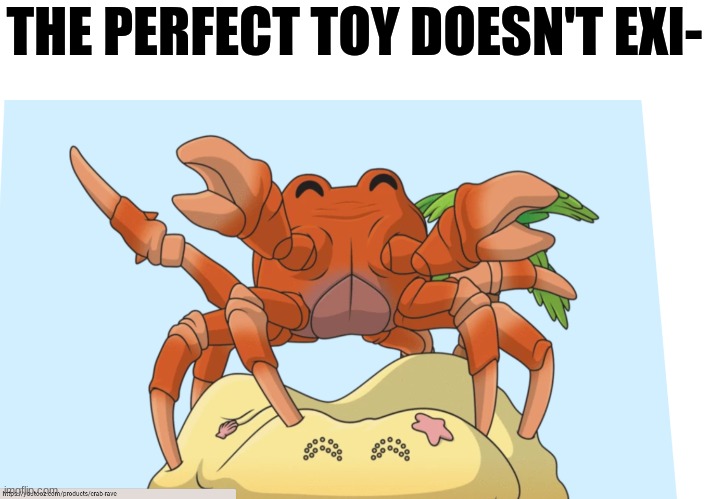 Crab Rave | THE PERFECT TOY DOESN'T EXI- | image tagged in crab rave,memes | made w/ Imgflip meme maker