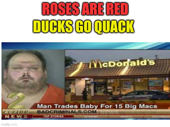 ..? | ROSES ARE RED; DUCKS GO QUACK | image tagged in oof size large | made w/ Imgflip meme maker