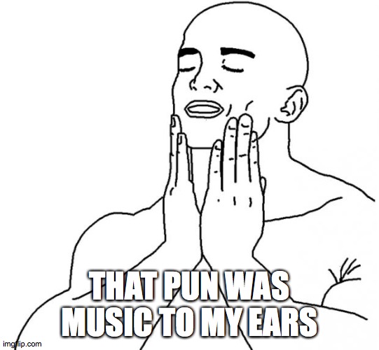 Feels Good Man | THAT PUN WAS MUSIC TO MY EARS | image tagged in feels good man | made w/ Imgflip meme maker