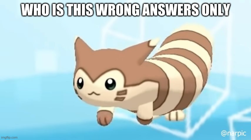 Furret Walcc | WHO IS THIS WRONG ANSWERS ONLY | image tagged in furret walcc | made w/ Imgflip meme maker