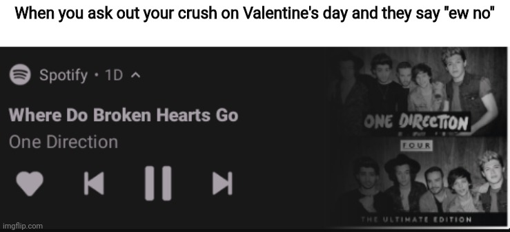 I get it, you don't like me, BUT YOU DON'T HAVE TO SAY EW | When you ask out your crush on Valentine's day and they say "ew no" | image tagged in broken hearts | made w/ Imgflip meme maker