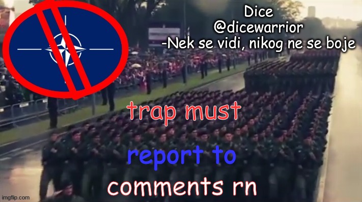 announcement 4 | trap must; report to; comments rn | image tagged in announcement 4 | made w/ Imgflip meme maker