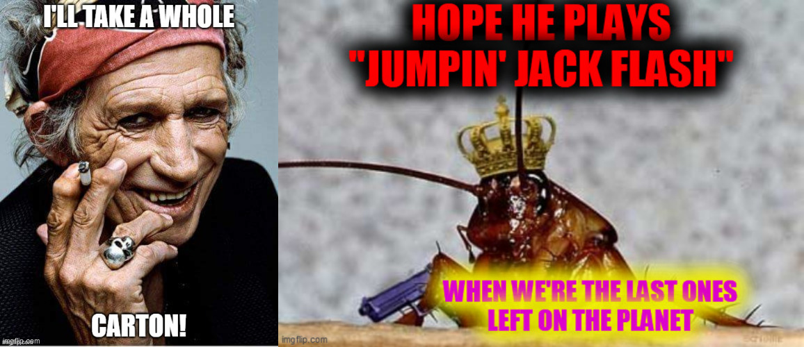 A. JOINT. Effort. | image tagged in keith richards,king cockroach,2020 is over,thank god,999,wild horses couldnt drag me away | made w/ Imgflip meme maker