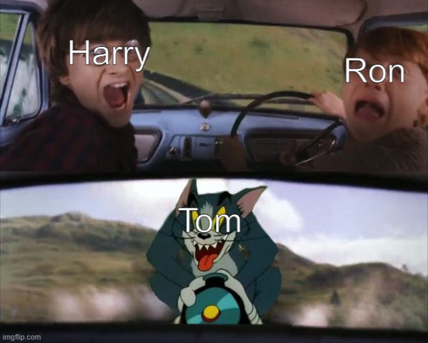 Just try to tell me that I'm wrong | Ron; Harry; Tom | image tagged in tom and harry potter | made w/ Imgflip meme maker