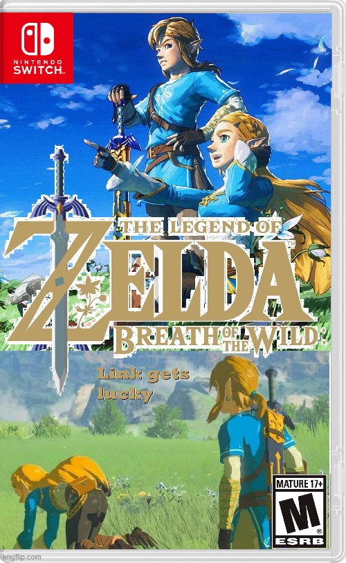 Zelda Breath of the Wild: Link Gets Lucky | image tagged in the legend of zelda breath of the wild,link,lucky | made w/ Imgflip meme maker