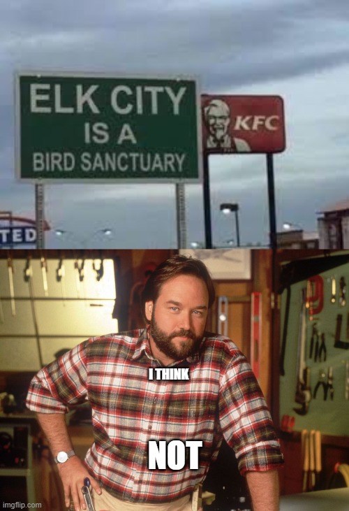 KFC is definitely not a bird sanctuary... | I THINK; NOT | image tagged in i dont think so | made w/ Imgflip meme maker