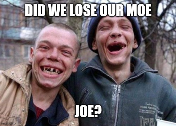 Ugly Twins Meme | DID WE LOSE OUR MOE; JOE? | image tagged in memes,ugly twins | made w/ Imgflip meme maker