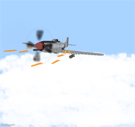 P-51 Mustang | image tagged in plane,blue sky,clouds | made w/ Imgflip meme maker