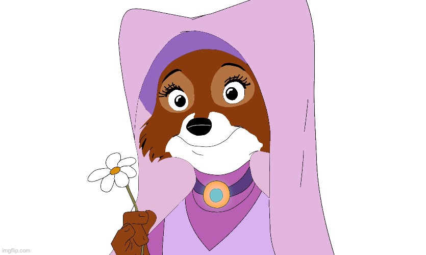 Maid Marian | image tagged in fox,drawing,female,disney,smiling | made w/ Imgflip meme maker