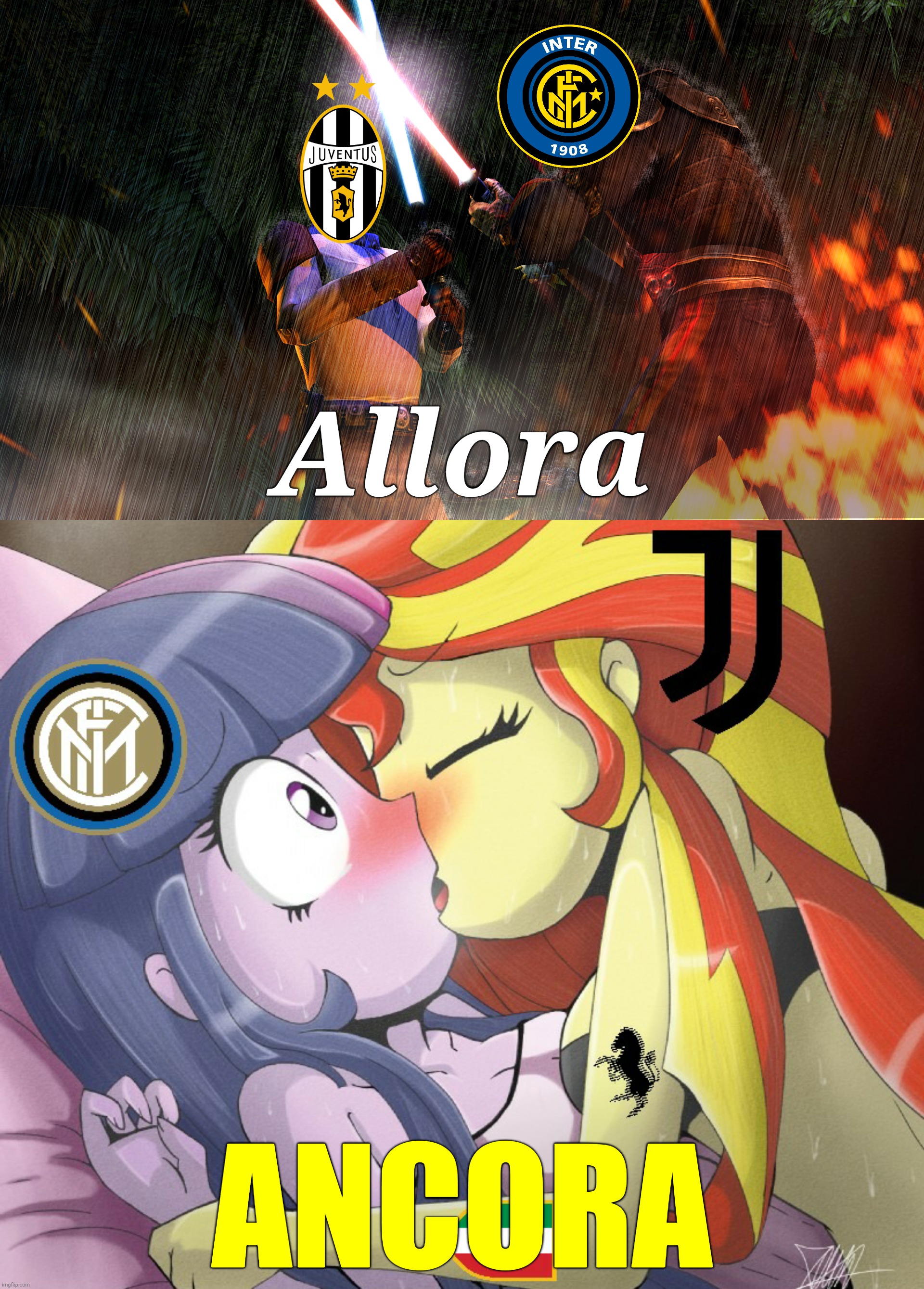 Juventus - Inter: Derby d'Italia - then and now | Allora; ANCORA | made w/ Imgflip meme maker