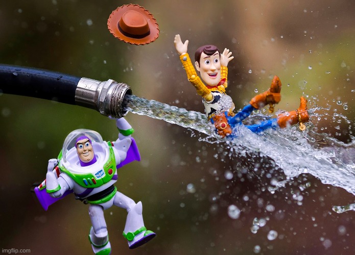When two forces collide | image tagged in buzz lightyear,woody | made w/ Imgflip meme maker