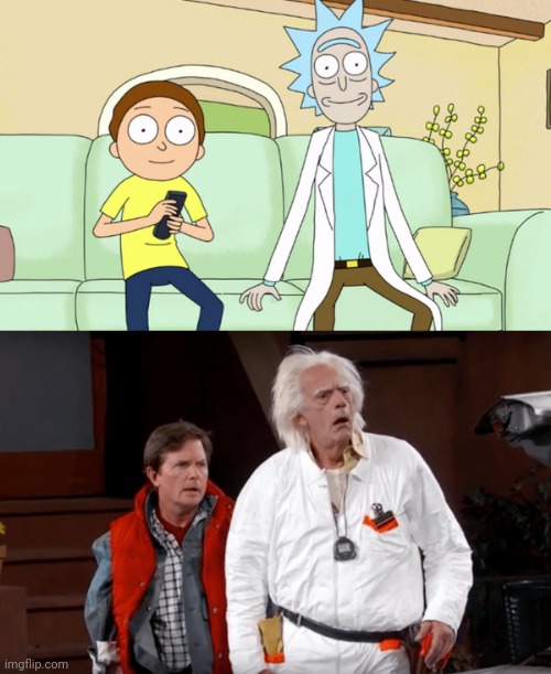 Rick & Morty | . | image tagged in back to the future,rick and morty | made w/ Imgflip meme maker