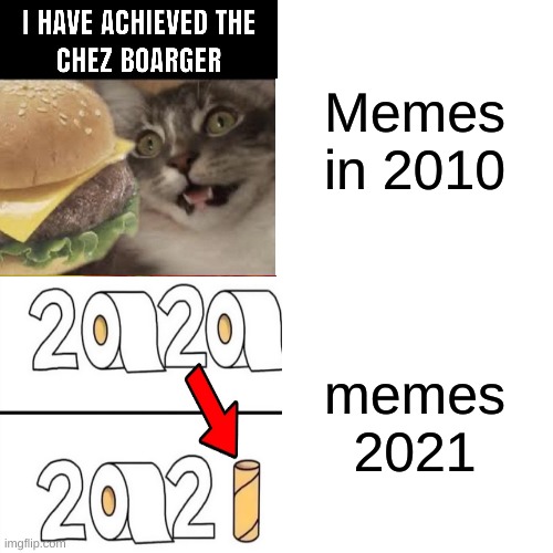 Memes | Memes in 2010; memes 2021 | image tagged in meme,memes | made w/ Imgflip meme maker