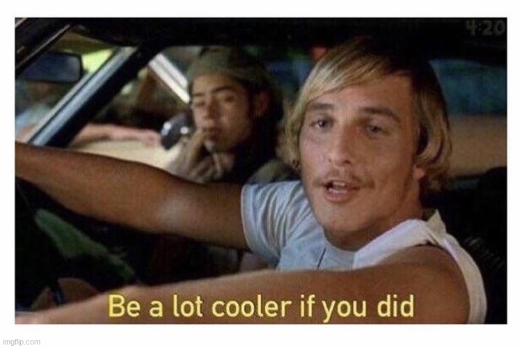 Be a lot cooler if you did | image tagged in be a lot cooler if you did | made w/ Imgflip meme maker