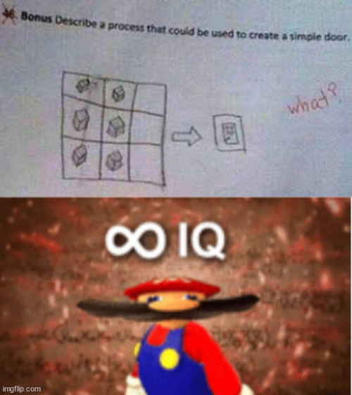 only mc players could comprehend | image tagged in infinite iq,stop reading the tags | made w/ Imgflip meme maker