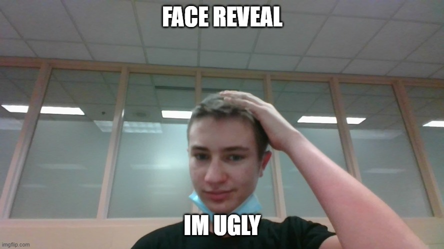ugly | FACE REVEAL; IM UGLY | image tagged in lol | made w/ Imgflip meme maker