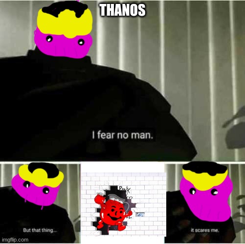 I fear no man | THANOS | image tagged in i fear no man | made w/ Imgflip meme maker