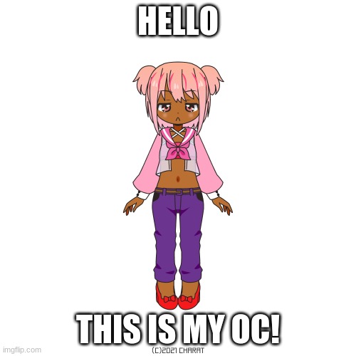 HELLO; THIS IS MY OC! | image tagged in gay,lesbian | made w/ Imgflip meme maker
