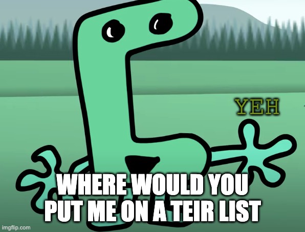 t r e n d s | WHERE WOULD YOU PUT ME ON A TEIR LIST | image tagged in yeh | made w/ Imgflip meme maker