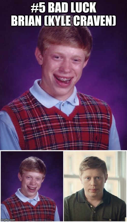 What the people in your favorite memes look like now #5 | #5 BAD LUCK BRIAN (KYLE CRAVEN) | image tagged in memes,bad luck brian | made w/ Imgflip meme maker
