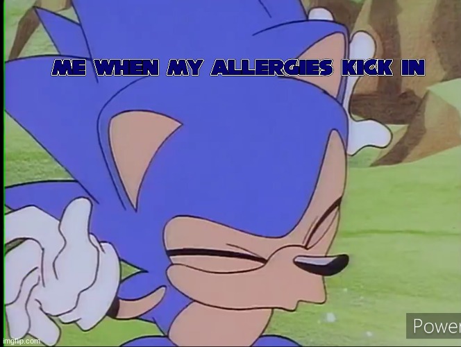 sneeze | image tagged in sneeze,sonic the hedgehog | made w/ Imgflip meme maker