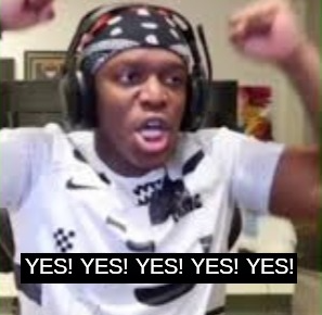 High Quality YES YES YES KSI Blank Meme Template