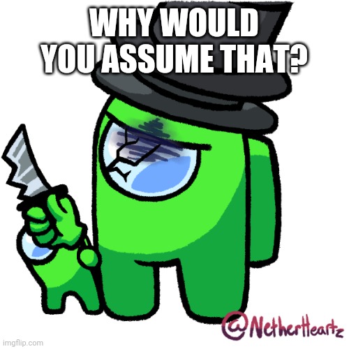 WHY WOULD YOU ASSUME THAT? | made w/ Imgflip meme maker