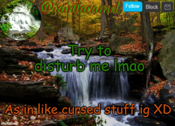 No matter what you try, i've probably seen worst than that lmao | Try to disturb me lmao; As in like cursed stuff ig XD | image tagged in iaintacamel | made w/ Imgflip meme maker
