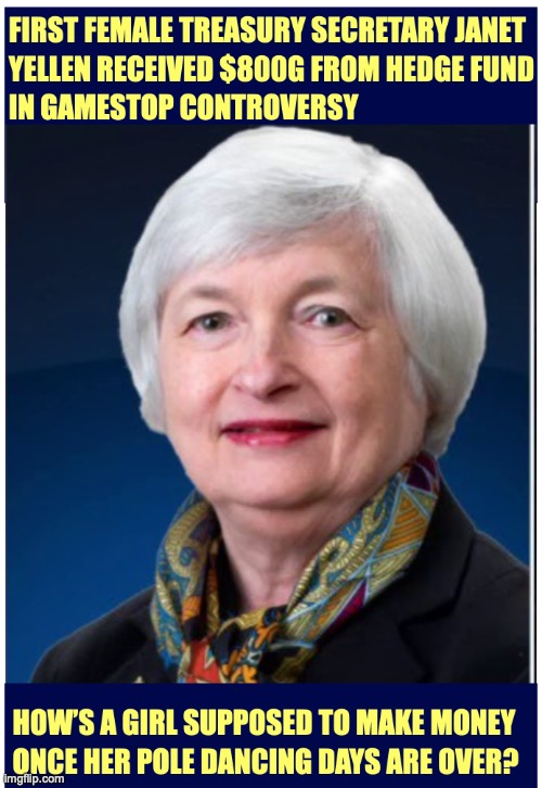 Janet Yellen | image tagged in shady | made w/ Imgflip meme maker