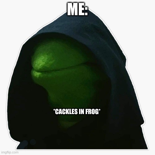 ME: *CACKLES IN FROG* | made w/ Imgflip meme maker